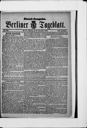 Berliner Tageblatt und Handels-Zeitung vom 17.09.1883
