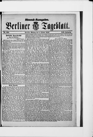 Berliner Tageblatt und Handels-Zeitung vom 01.10.1883