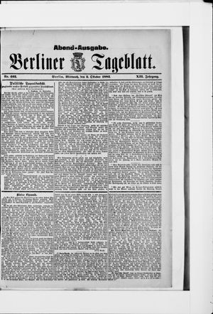 Berliner Tageblatt und Handels-Zeitung vom 03.10.1883