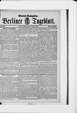 Berliner Tageblatt und Handels-Zeitung vom 05.10.1883