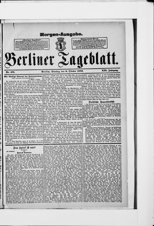 Berliner Tageblatt und Handels-Zeitung vom 09.10.1883
