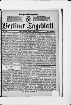 Berliner Tageblatt und Handels-Zeitung vom 10.10.1883