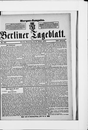 Berliner Tageblatt und Handels-Zeitung vom 11.10.1883