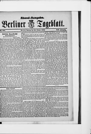 Berliner Tageblatt und Handels-Zeitung vom 12.10.1883