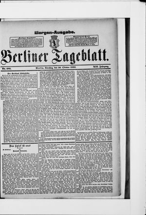 Berliner Tageblatt und Handels-Zeitung on Oct 16, 1883