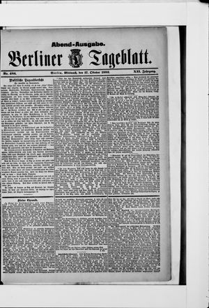 Berliner Tageblatt und Handels-Zeitung vom 17.10.1883
