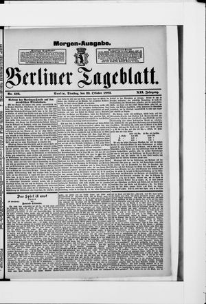 Berliner Tageblatt und Handels-Zeitung on Oct 23, 1883