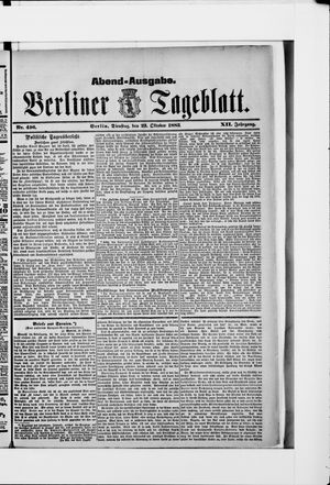 Berliner Tageblatt und Handels-Zeitung vom 23.10.1883