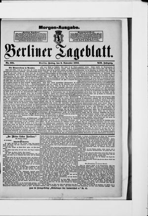 Berliner Tageblatt und Handels-Zeitung vom 09.11.1883