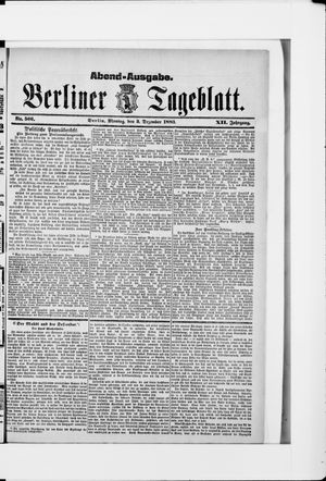 Berliner Tageblatt und Handels-Zeitung vom 03.12.1883