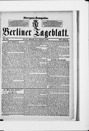 Berliner Tageblatt und Handels-Zeitung on Dec 5, 1883