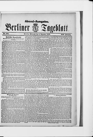 Berliner Tageblatt und Handels-Zeitung vom 05.12.1883