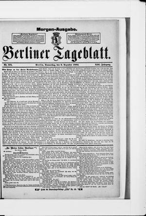 Berliner Tageblatt und Handels-Zeitung vom 06.12.1883