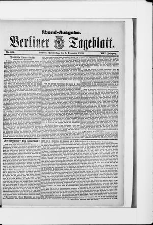 Berliner Tageblatt und Handels-Zeitung vom 06.12.1883
