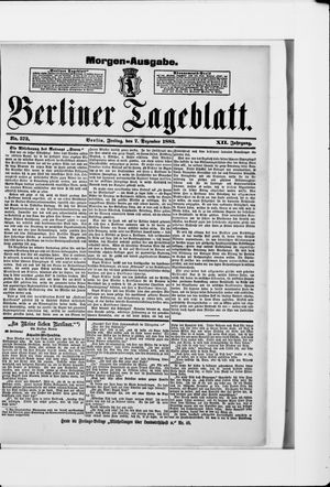 Berliner Tageblatt und Handels-Zeitung vom 07.12.1883