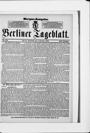 Berliner Tageblatt und Handels-Zeitung vom 08.12.1883