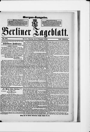 Berliner Tageblatt und Handels-Zeitung vom 09.12.1883