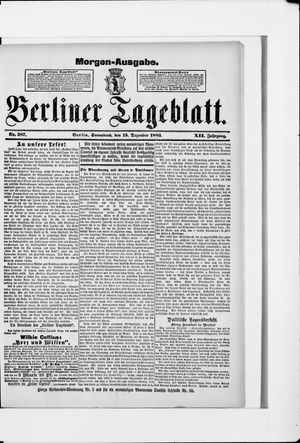 Berliner Tageblatt und Handels-Zeitung vom 15.12.1883