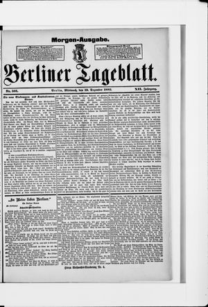 Berliner Tageblatt und Handels-Zeitung vom 19.12.1883