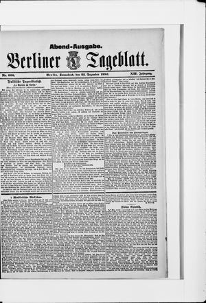 Berliner Tageblatt und Handels-Zeitung vom 22.12.1883