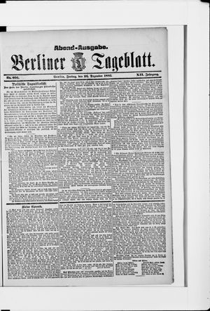 Berliner Tageblatt und Handels-Zeitung vom 28.12.1883