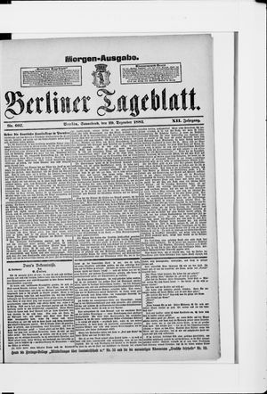 Berliner Tageblatt und Handels-Zeitung on Dec 29, 1883