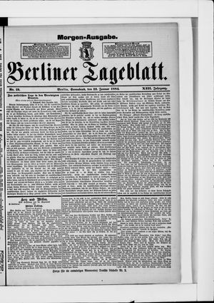 Berliner Tageblatt und Handels-Zeitung vom 12.01.1884