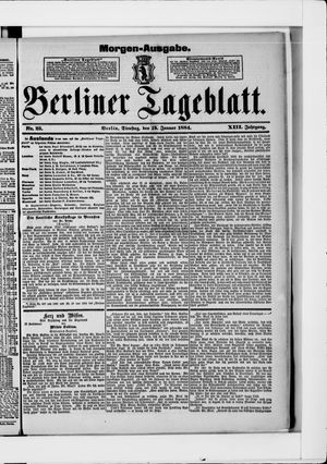 Berliner Tageblatt und Handels-Zeitung vom 15.01.1884