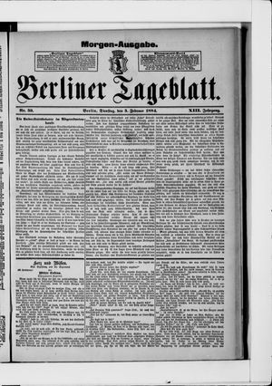 Berliner Tageblatt und Handels-Zeitung vom 05.02.1884