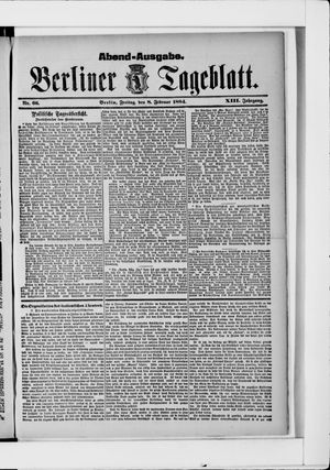 Berliner Tageblatt und Handels-Zeitung vom 08.02.1884