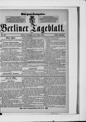 Berliner Tageblatt und Handels-Zeitung vom 06.03.1884