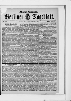 Berliner Tageblatt und Handels-Zeitung vom 29.03.1884