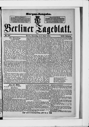 Berliner Tageblatt und Handels-Zeitung vom 03.04.1884