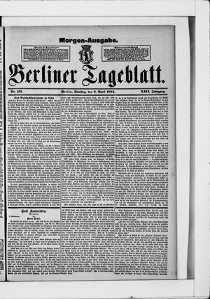 Berliner Tageblatt und Handels-Zeitung vom 08.04.1884