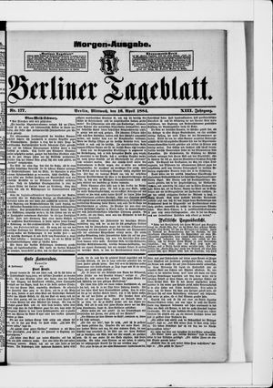Berliner Tageblatt und Handels-Zeitung vom 16.04.1884
