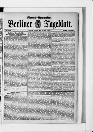 Berliner Tageblatt und Handels-Zeitung on May 2, 1884