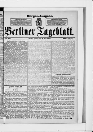 Berliner Tageblatt und Handels-Zeitung vom 09.05.1884