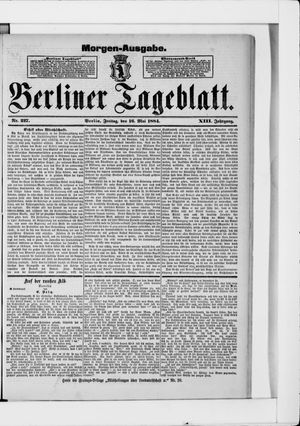 Berliner Tageblatt und Handels-Zeitung vom 16.05.1884