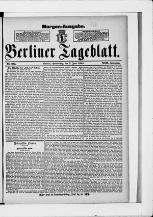 Berliner Tageblatt und Handels-Zeitung on Jun 5, 1884