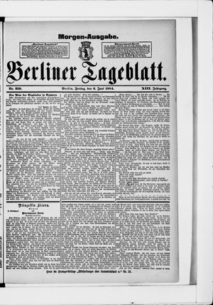 Berliner Tageblatt und Handels-Zeitung on Jun 6, 1884