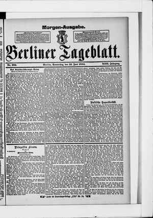 Berliner Tageblatt und Handels-Zeitung vom 12.06.1884