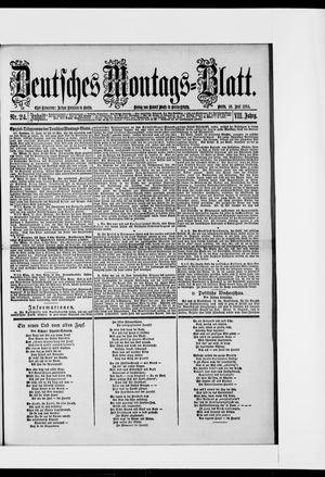 Berliner Tageblatt und Handels-Zeitung on Jun 16, 1884