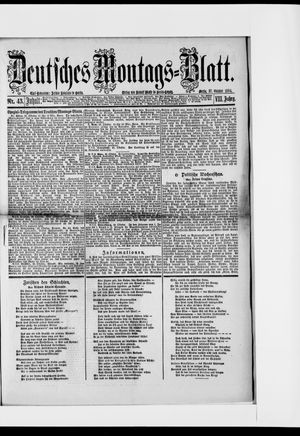 Berliner Tageblatt und Handels-Zeitung vom 27.10.1884