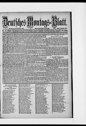 Berliner Tageblatt und Handels-Zeitung vom 10.11.1884