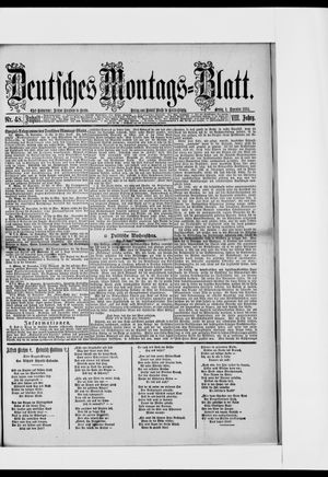 Berliner Tageblatt und Handels-Zeitung on Dec 1, 1884