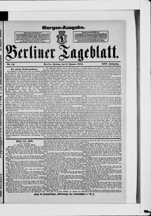 Berliner Tageblatt und Handels-Zeitung vom 09.01.1885