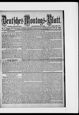 Berliner Tageblatt und Handels-Zeitung vom 12.01.1885
