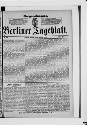Berliner Tageblatt und Handels-Zeitung vom 06.02.1885