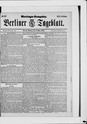 Berliner Tageblatt und Handels-Zeitung vom 09.03.1885