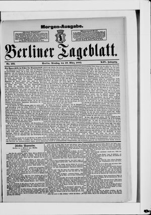 Berliner Tageblatt und Handels-Zeitung vom 10.03.1885